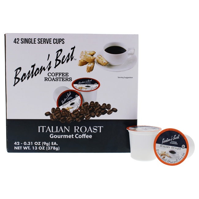 Italian Roast Gourmet Coffee By Bostons Best For Unisex - 42 Cups Coffee