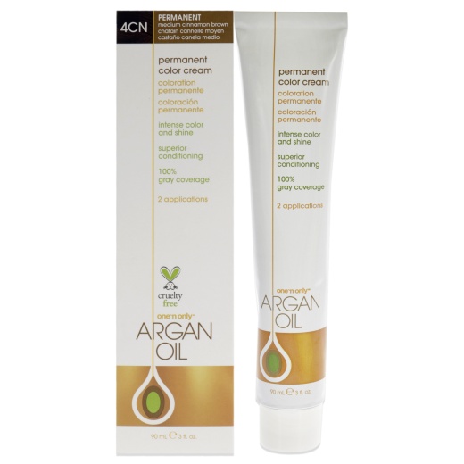One N Only Argan Oil Permanent Color Cream - 4Cn Medium Cinnamon Brown