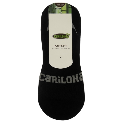 Cariloha Bamboo No-Show Socks for Men - Black - 1 Pair (S/M)