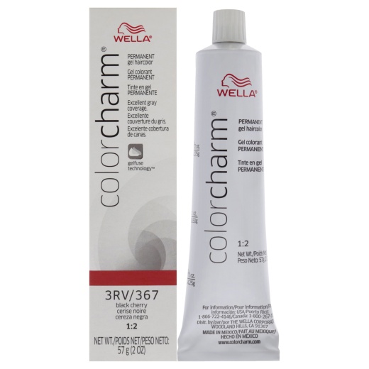 Wella Color Charm Permanent Hair Color Gel - 3Rv 367 Black Cherry - 2 Oz