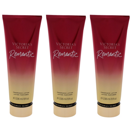 Romantic Fragrance Lotion By Victoria's Secret For Women - 8 Oz Body Lotion - Pack Of 3
