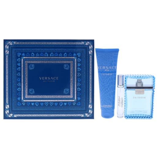 Versace Man Eau Fraiche By Versace For Men - 3 Pc Gift Set