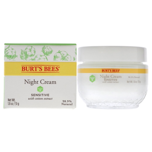 Sensitive Night Cream by Burts Bees for Unisex - 1.8 Oz Cream