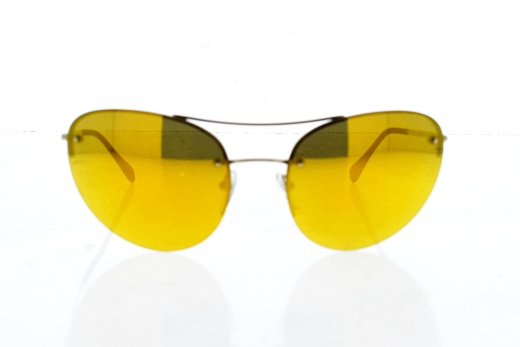 Prada SPS 51R ZVN-5NO Gold-Orange Aviator Sunglasses