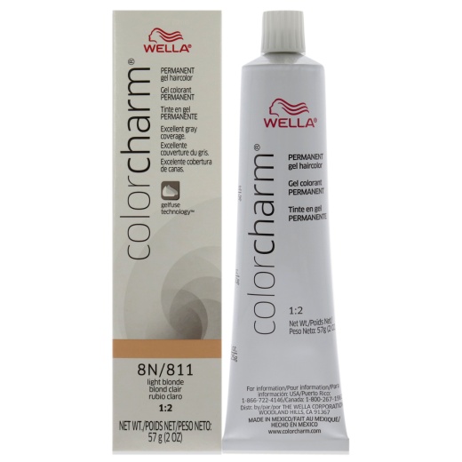 Wella Color Charm Permanent Hair Color Gel - 811 8N Light Blonde - 2 Oz