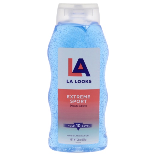 Extreme Sport Hold 10 Plus Level Hair Gel by L.A. Looks - 20 Oz Unisex Hair Gel