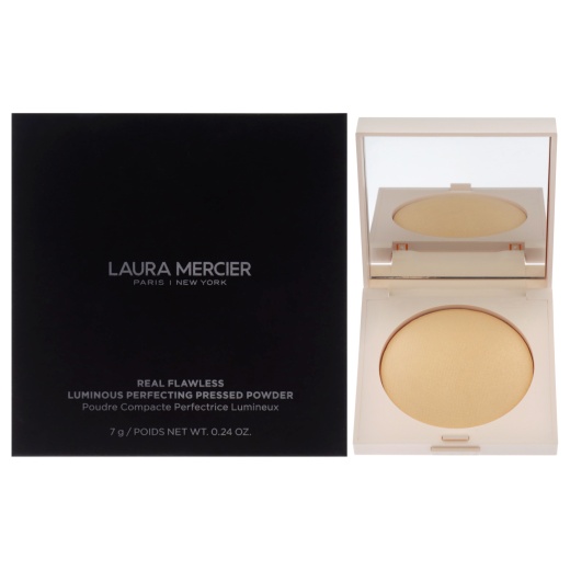 Real Flawless Luminous Perfecting Pressed Powder - Translucent Honey by Laura Mercier