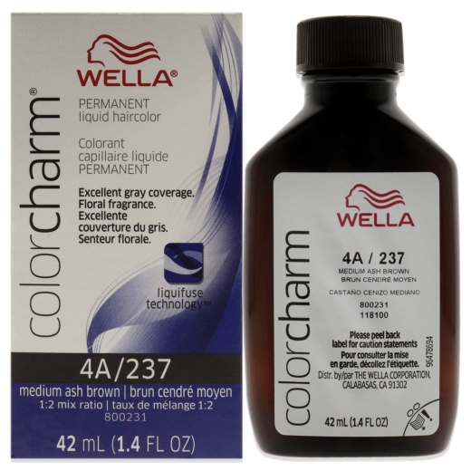 Wella Color Charm Permanent Liquid Hair Color - 237 4A Medium Ash Brown