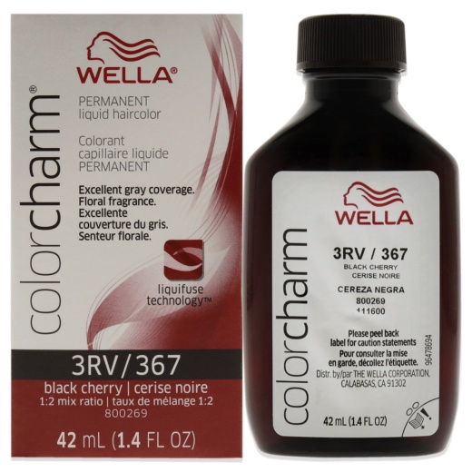 Wella Color Charm Permanent Liquid Hair Color - 367 3Rv Black Cherry