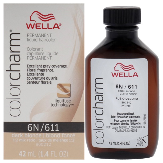 Wella Color Charm Permanent Liquid Hair Color - 6N Dark Blonde