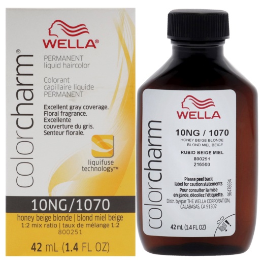 Wella Color Charm Permanent Liquid Hair Color - 1070 10Ng Honey Beige Blonde