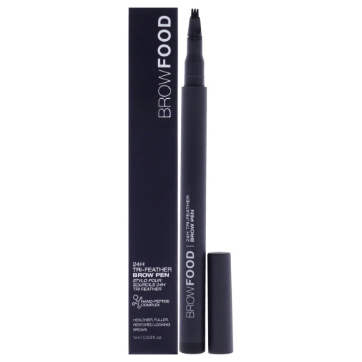 Browfood 24H Tri Feather - Charcoal Eyebrow Pencil by Lashfood for Women