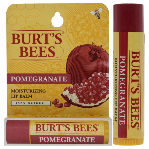 Pomegranate Moisturizing Lip Balm Blister by Burts Bees for Unisex - 0.15 Oz Lip Balm