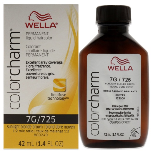 Wella Color Charm Permanent Liquid Hair Color - 725 7G Sunlight Blonde Brown