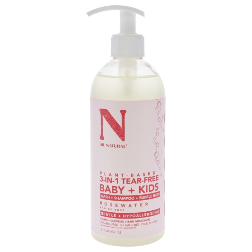 3-In-1 Tear-Free Baby Plus Kids Soap - Rosewater by Dr. Natural