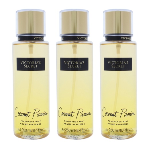 Coconut Passion By Victoria's Secret For Women - 8.4 Oz Fragrance Mist - Pack Of 3