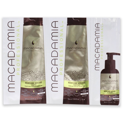 Professional Nourishing Moisture Set by Macadamia Oil for Unisex - 3 Pc Kit