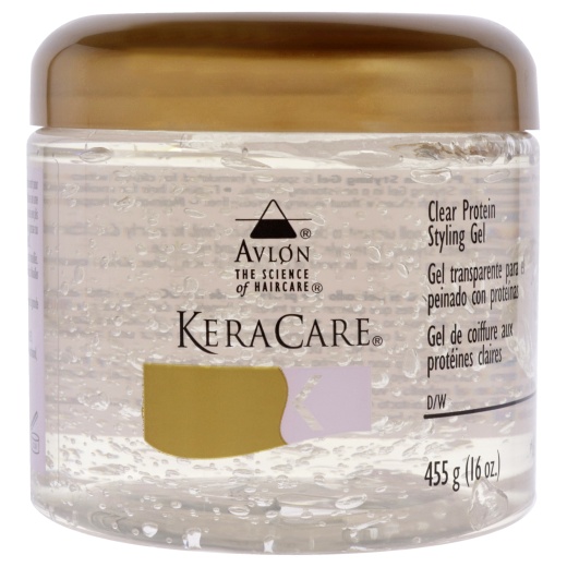 Avlon Keracare Clear Protein Styling Gel - 16 Oz Unisex Hair Gel for Firmer Hold and Thermal Protection