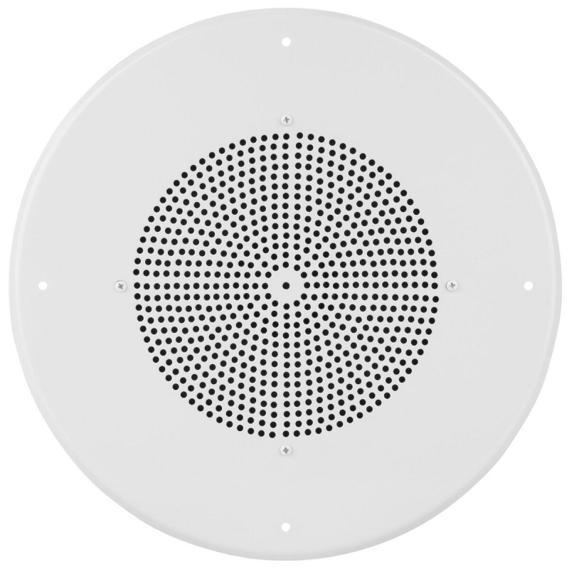 8" Ceiling Speaker With 70V Transformer & White Grill For Background Music, Paging, Alarm Signaling