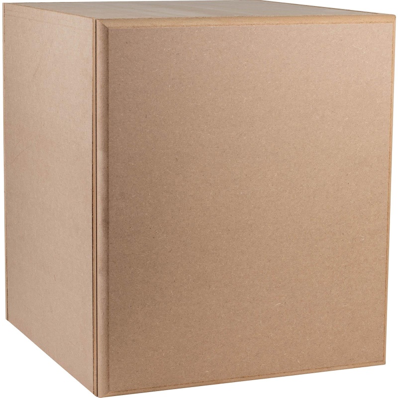 Knock-Down Mdf 4 Ft³ Subwoofer Cabinet With Blank Baffle