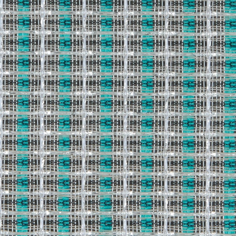 Speaker Grill Cloth Fabric Silver Turquoise Stripe Yard 36"