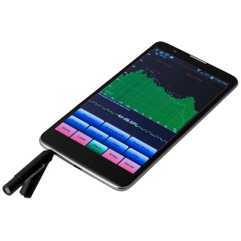 Dayton Audio Imm-6 Calibrated Measurement Microphone For Tablets Iphone Ipad And Android