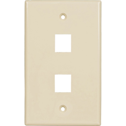 Datacomm 20-3002-Iv 2 Port Keystone Wall Plate Ivory