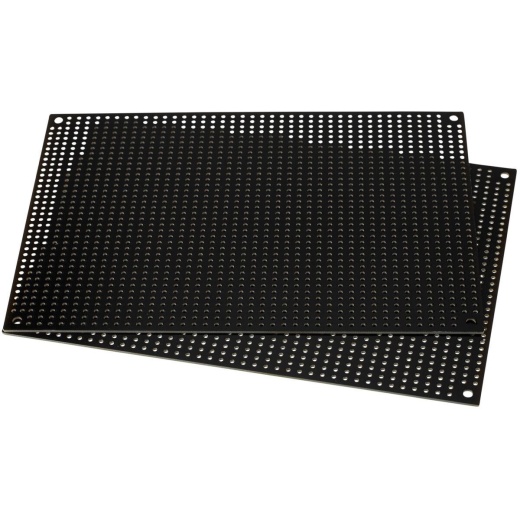 Black Perforated Large Hole Crossover Board Pair 5" X 7"