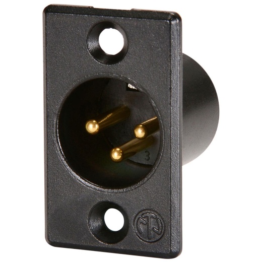 Neutrik NC3MP-B Panel Mount Male XLR Connector