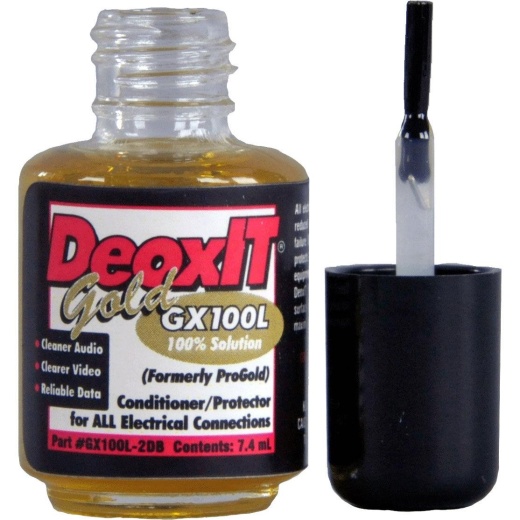 Caig Deoxit Gold Gx100l-2Db-Uv Brush Bottle 7.4 Ml - ProGold Concentrate for Improved Conductivity and Protection