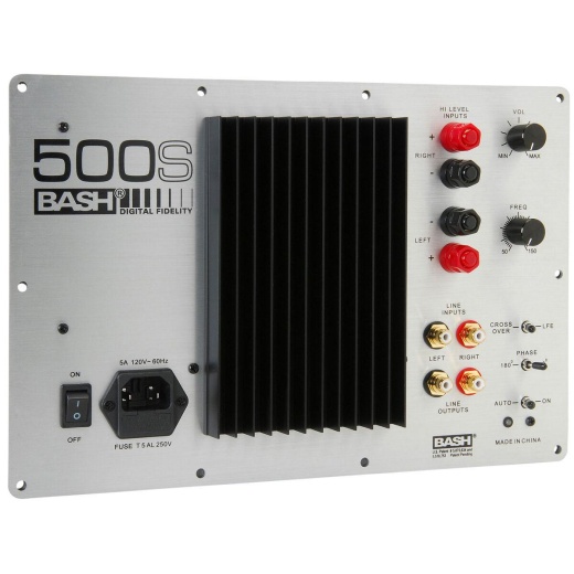 Bash 500S Digital Subwoofer Plate Amplifier 500W Rms