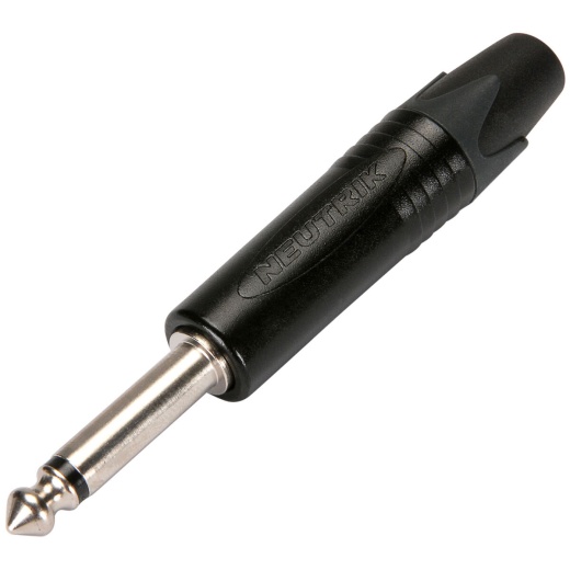 Neutrik NP2X-BAG Plug 1/4" Mono Black/Silver
