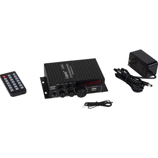 Lepai LP-2020BT Bluetooth Hi-Fi Audio Mini Class D Stereo Amplifier FM Media with Power Supply