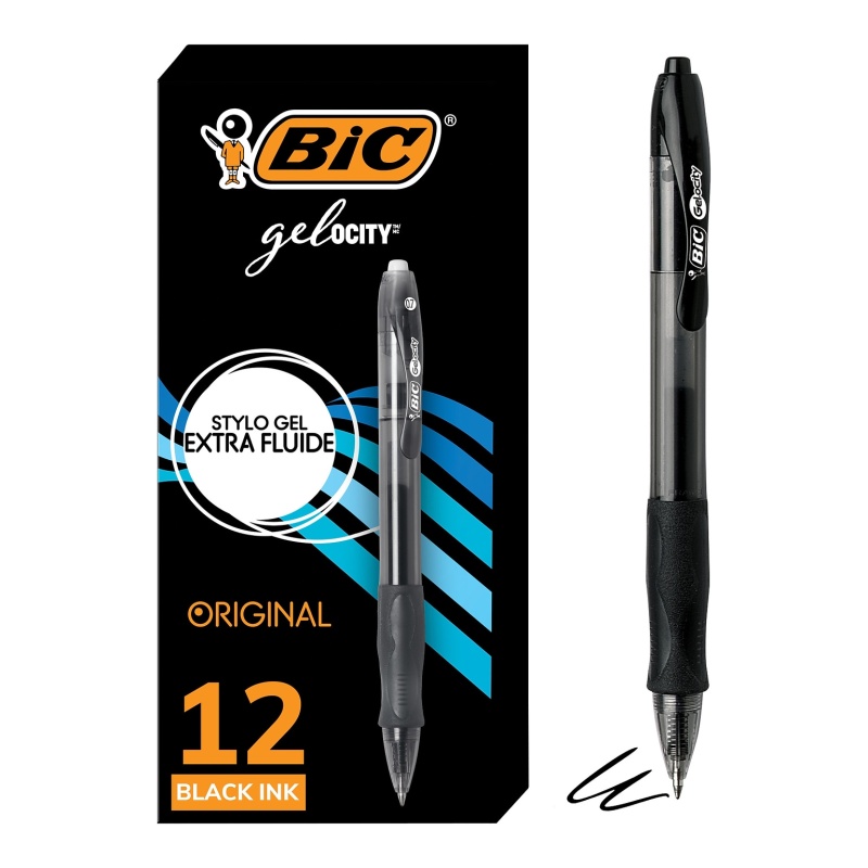 Sharpie S-Gel Retractable Gel Pen, Medium Point, Black Ink, Dozen (2096159)