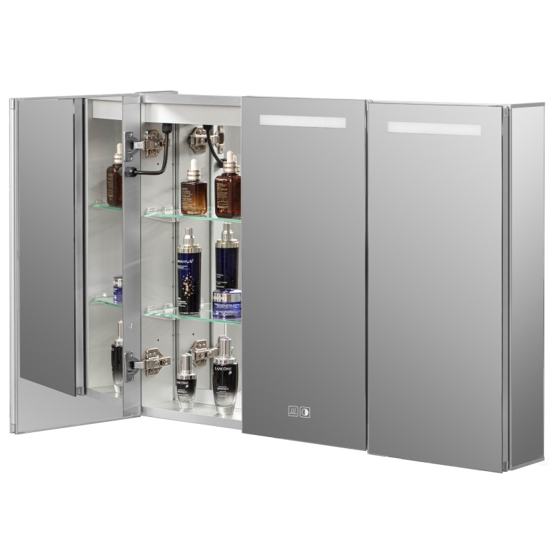 3-Door LED Bathroom Medicine Cabinet