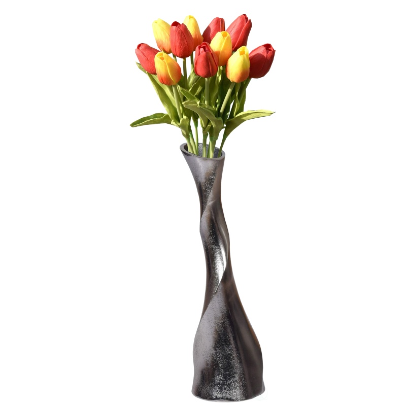Aluminium-Casted Decorative Twisted Shape Flower Vase