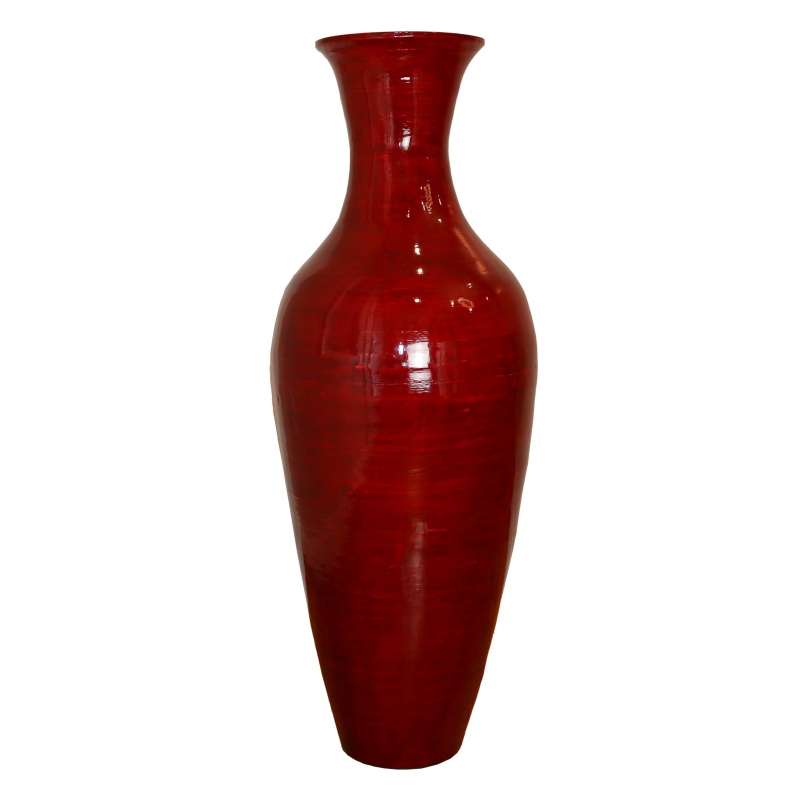 Uniquewise Tall Floor Vase, 37 Inch Bamboo Vase, Modern Vase For Dining, Living Room, Entryway, Large Flower Holder, Classic Floor Vase For Home Decor