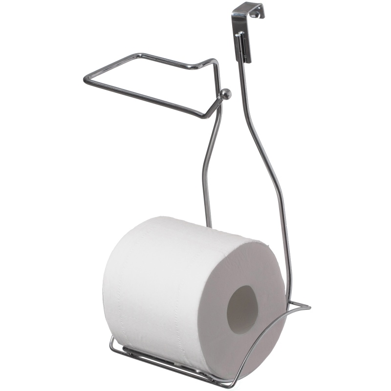 Chrome Over The Tank 2-Slot Toilet Tissue Paper Holder