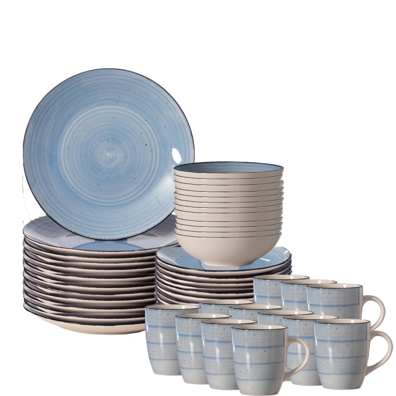 Vintiquewise 48-Piece Rimmed Dinnerware Set