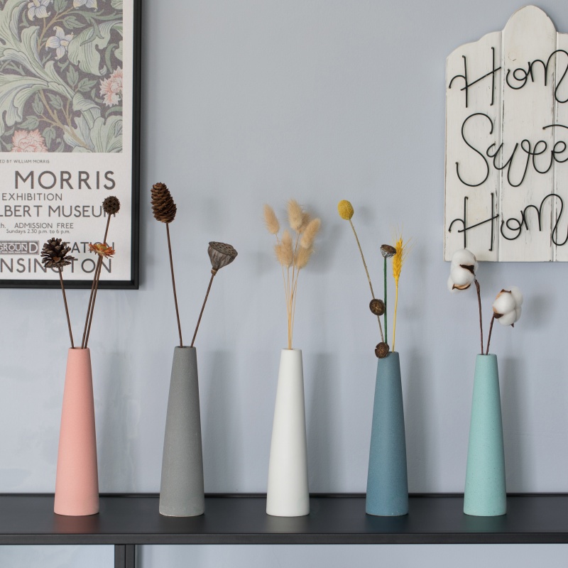 8-Inch Slim Cone Ceramic Vase