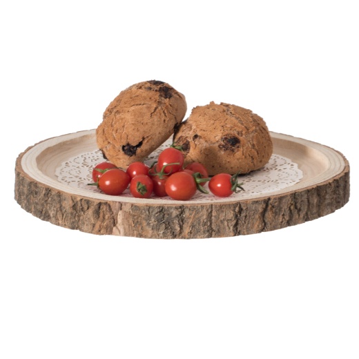 Natural Wooden Bark Round Slice Tray - Rustic Table Charger Centerpiece