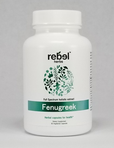 Rebel Herbs Organic Fenugreek Vegetarian Capsules - 60 Count
