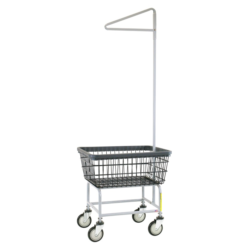 Dura-Seven™ Laundry Cart W/ Single Pole Rack