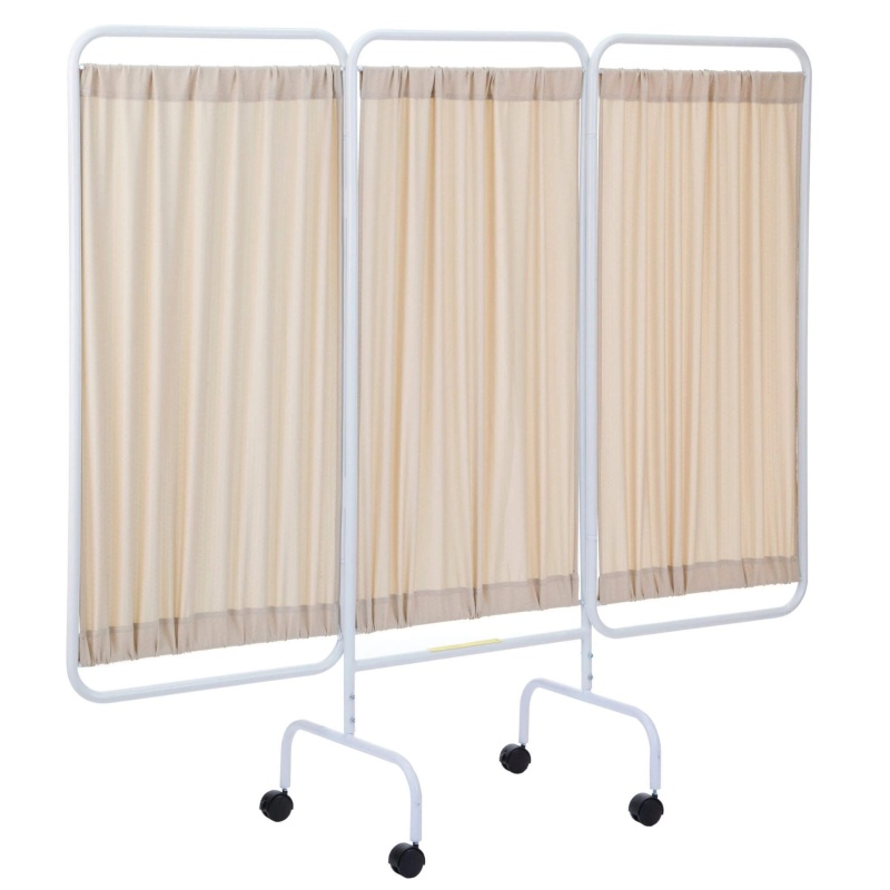 Designer Antimicrobial Mobile Three Panel Privacy Screen