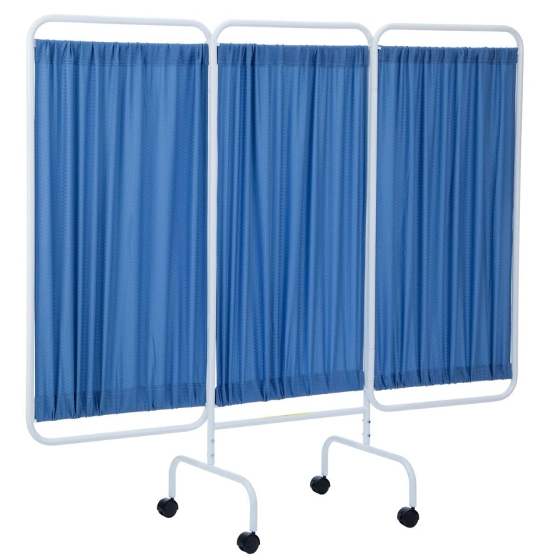 Designer Antimicrobial Mobile Three Panel Privacy Screen
