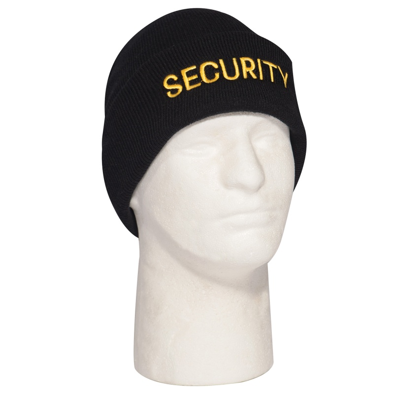 Rothco Embroidered Security Watch Cap - Black & Gold