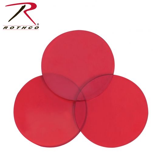 Rothco Mini Army Style Flashlight Red Lenses - 3 Pack . Color: Red/Size: One Size