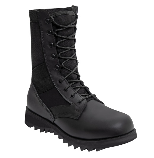 Rothco Black Ripple Sole Jungle Boots - 10 Inch Shoe_Size: 5/Width: Wide