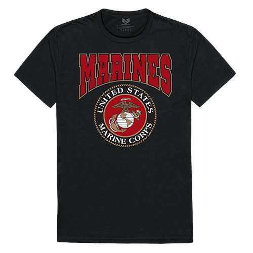 Relaxed Graphic T's, Marines, Black,2x