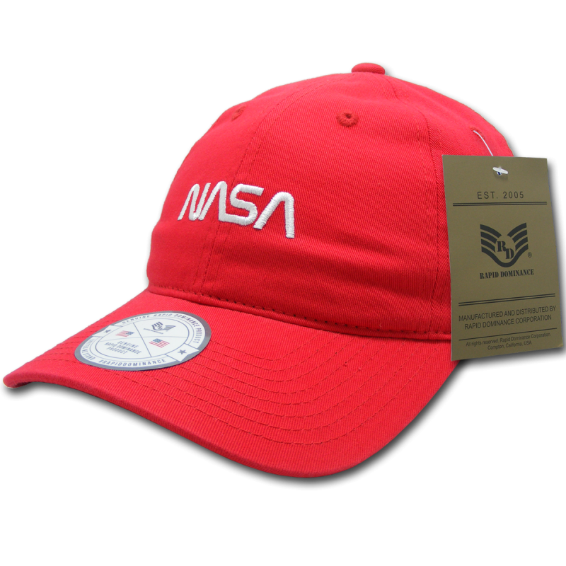 Nasa Relaxed Caps, Worm, Red